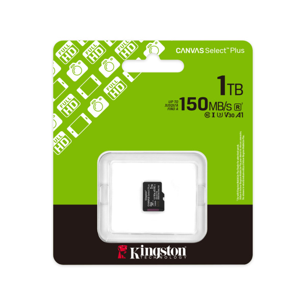 Купить не дорого Карта памяти Kingston SDCS3/1TBSP Canvas Select Plus A1 U3 V30 1TB в интернет магазине Stels.kz Карта памяти Kingston SDCS3/1TBSP Canvas Select Plus A1 U3 V30 1TB в интернет магазине Stels.kz
