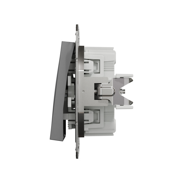 Выключатель двухклавишный SE EPH0300171 Asfora 10AX антрацит в интернет магазине Stels.kz