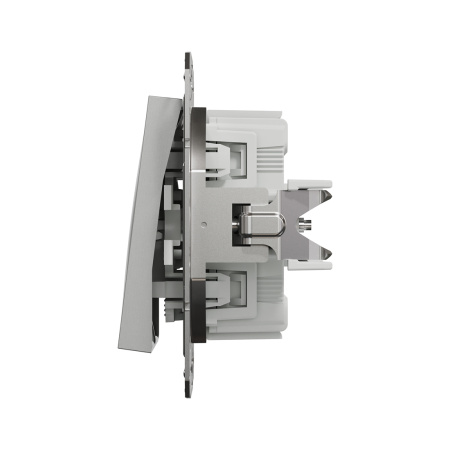 Выключатель двухклавишный SE EPH0300161 Asfora 10AX мех.быстрозажимной алюминий в интернет магазине Stels.kz