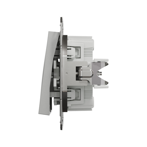 Выключатель двухклавишный SE EPH0300161 Asfora 10AX мех.быстрозажимной алюминий в интернет магазине Stels.kz