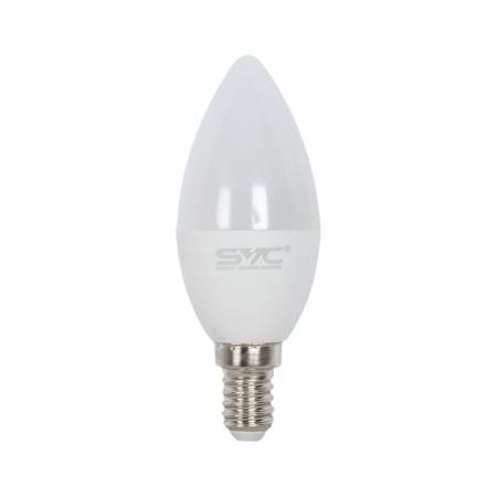 Лампа светодиодная SVC LED C35-7W-E14-6500K Свеча Холодный
