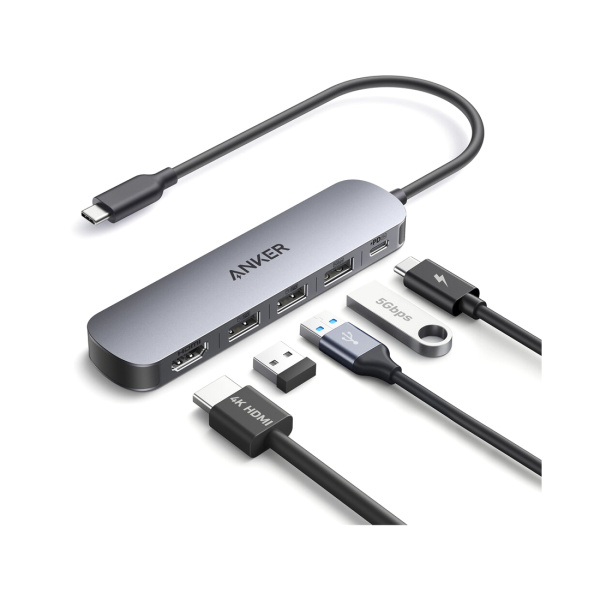 Концентратор Anker USB-C (5-in-1, 4K HDMI) (A8357HA0) Серый в интернет магазине Stels.kz
