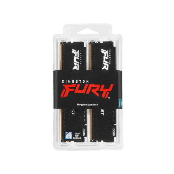Комплект модулей памяти Kingston FURY Beast KF556C40BBK4-128 DDR5 128GB (Kit 4x32GB) 5600MHz в интернет магазине Stels.kz