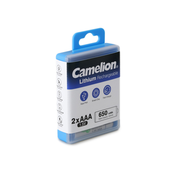 Купить не дорого Аккумулятор CAMELION Lithium UB-AAA650-PBH2 2шт (перезаряжаемые от USB) в интернет магазине Stels.kz Аккумулятор CAMELION Lithium UB-AAA650-PBH2 2шт (перезаряжаемые от USB) в интернет магазине Stels.kz