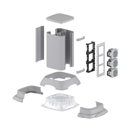 Миниколонна алюминиевая DKC 19524 0.25м темно-серебристый металлик в интернет магазине Stels.kz