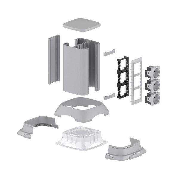 Миниколонна алюминиевая DKC 19524 0.25м темно-серебристый металлик в интернет магазине Stels.kz