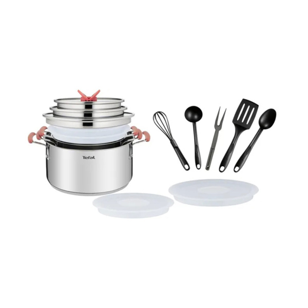 Купить не дорого Набор посуды Tefal Opti'space SS G720SD74 13 предметов в интернет магазине Stels.kz Набор посуды Tefal Opti'space SS G720SD74 13 предметов в интернет магазине Stels.kz