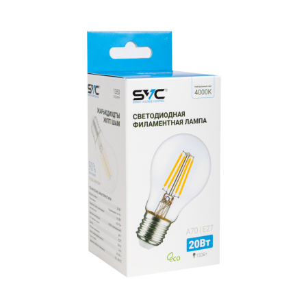 Лампа светодиодная SVC LED A70-F-20W-E27-4000K Нейтральный Серия 360° в интернет магазине Stels.kz