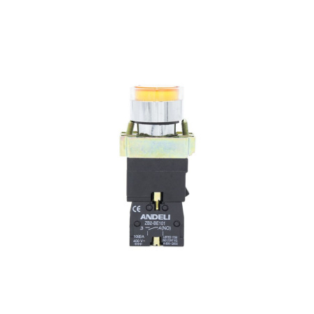 Кнопка открытая ANDELI XB2-BW3571 (жёлтая с подсветкой) в интернет магазине Stels.kz