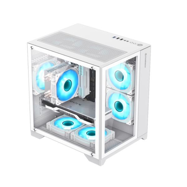 Компьютерный корпус Gamemax Infinity Mini 7 ARGB Fans + Controller White без Б/П в интернет магазине Stels.kz