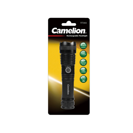 Алюминиевый перезаряжаемый фонарик Camelion RT393-TB в интернет магазине Stels.kz