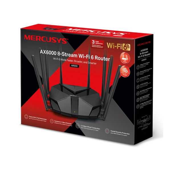 Купить не дорого Маршрутизатор Mercusys MR90X в интернет магазине Stels.kz Маршрутизатор Mercusys MR90X в интернет магазине Stels.kz