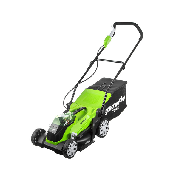 Газонокосилка аккумуляторная Greenworks 2501907UA 40V 35 см c 1хАКБ 2 Ач и ЗУ
