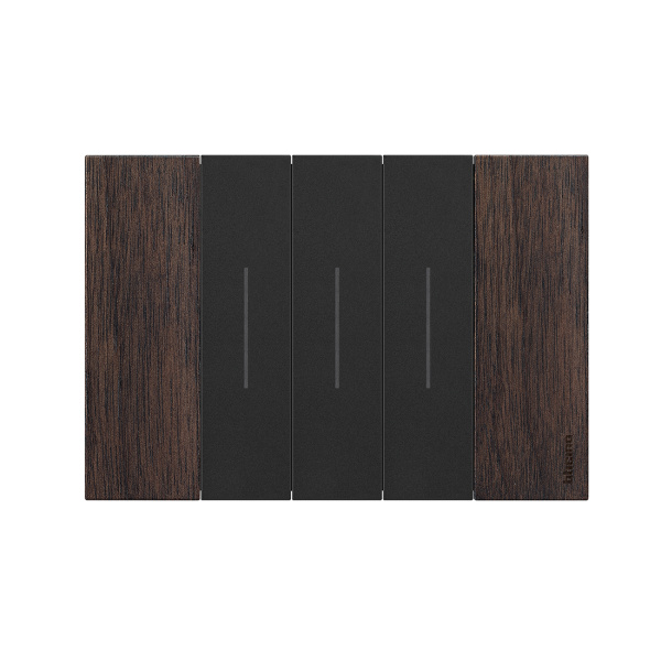 Рамка декоративная Bticino KA4803LG Living Now 3 модуля "Орех" в интернет магазине Stels.kz