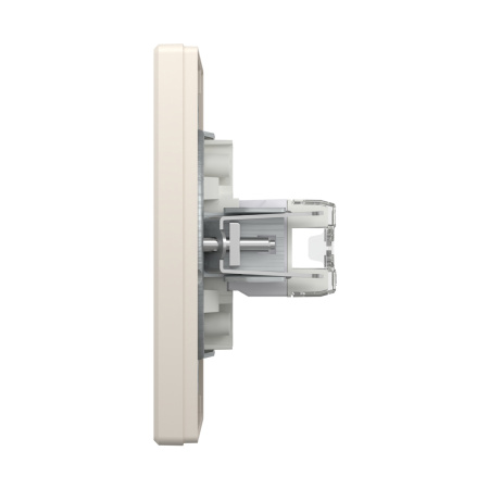 Розетка двойная компьютерная SE EPH4400123 Asfora RJ45 в сборе кремовый в интернет магазине Stels.kz