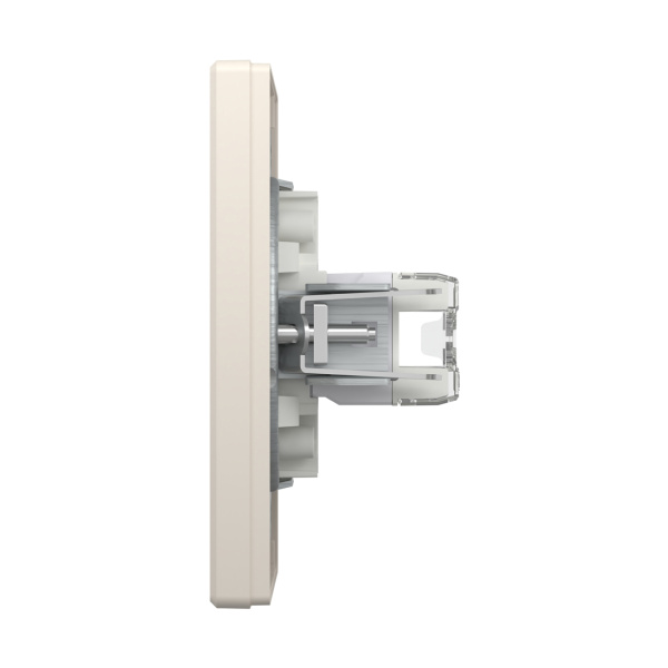 Розетка двойная компьютерная SE EPH4400123 Asfora RJ45 в сборе кремовый в интернет магазине Stels.kz