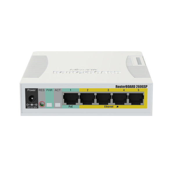 Купить не дорого Коммутатор MikroTik CSS106-1G-4P-1S в интернет магазине Stels.kz Коммутатор MikroTik CSS106-1G-4P-1S в интернет магазине Stels.kz