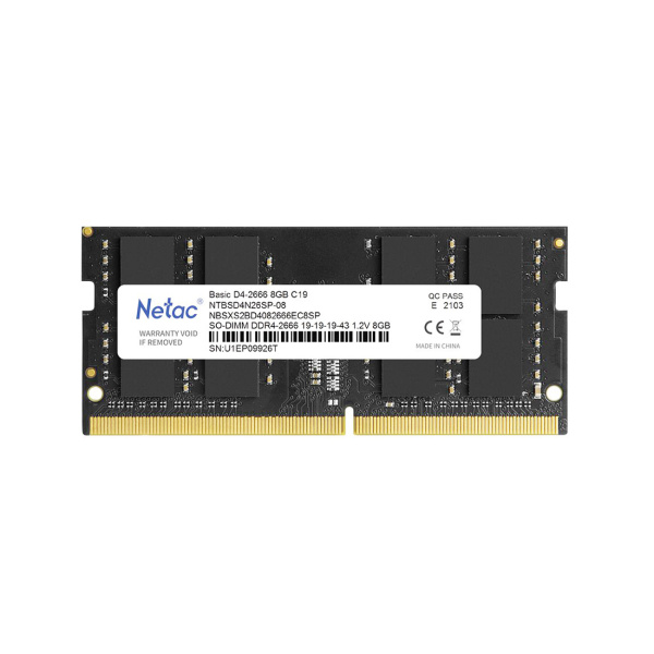 Модуль памяти для ноутбука Netac NTBSD4N32SP-08 DDR4 8GB <PC4-25600/3200MHz> Модуль памяти для ноутбука Netac NTBSD4N32SP-08 DDR4 8GB <PC4-25600/3200MHz>