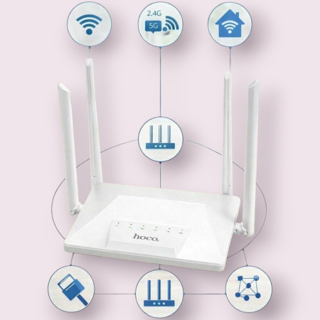 WiFi роутер 4G HOCO DQ05 2,4G+5G Стационарный