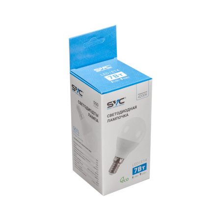 Эл. лампа светодиодная SVC LED G45-7W-E14-4200K, Нейтральный в интернет магазине Stels.kz
