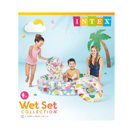 Надувной набор Intex 59460NP в упаковке детский бассейн, круг, мяч в интернет магазине Stels.kz