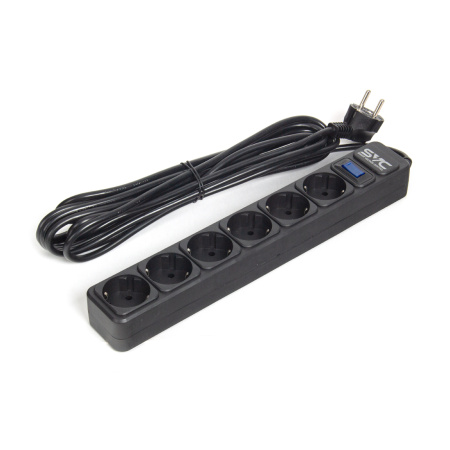 Сетевой фильтр SVC ZC6S-50M 5 м. 220 в. в интернет магазине Stels.kz