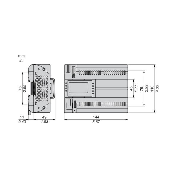 ПЛК М172 SE TM172PDG28R, M172 дисплей 28 I/O ETH 2 MODBUS в интернет магазине Stels.kz