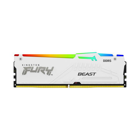 Комплект модулей памяти Kingston FURY Beast White RGB EXPO KF552C36BWEAK2-32 DDR5 32GB (Kit 2x16GB) в интернет магазине Stels.kz