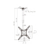 Кронштейн потолочный XG CFM-2355 для ТВ и мониторов, 23"-55"