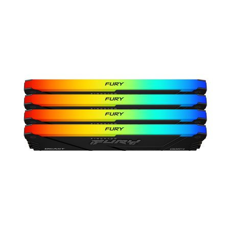 Комплект модулей памяти Kingston FURY Beast RGB KF432C16BB2AK4/128 DDR4 128GB (Kit 4x32GB) 3200MHz в интернет магазине Stels.kz