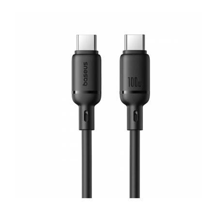 Интерфейсный кабель Baseus Silky Type-C to Type-C 100W 2m Black (P10377704113-01) в интернет магазине Stels.kz