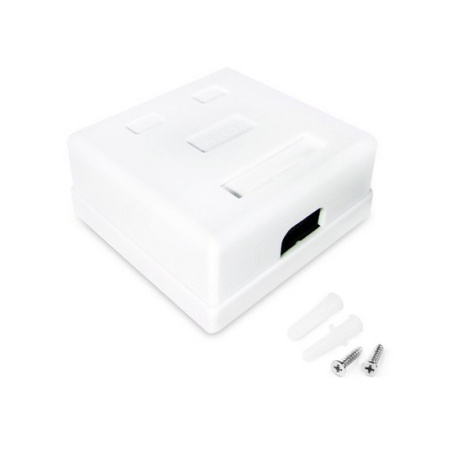 Розетка Настенная телекоммуникационная Под 2 Модуля SHIP A166-2B Белая в интернет магазине Stels.kz