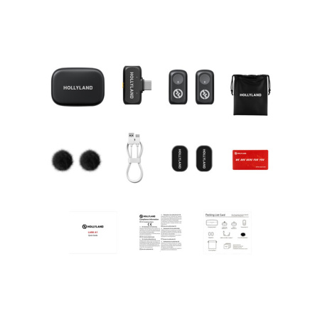 Петличный микрофон Hollyland Lark A1 Duo Черный в интернет магазине Stels.kz
