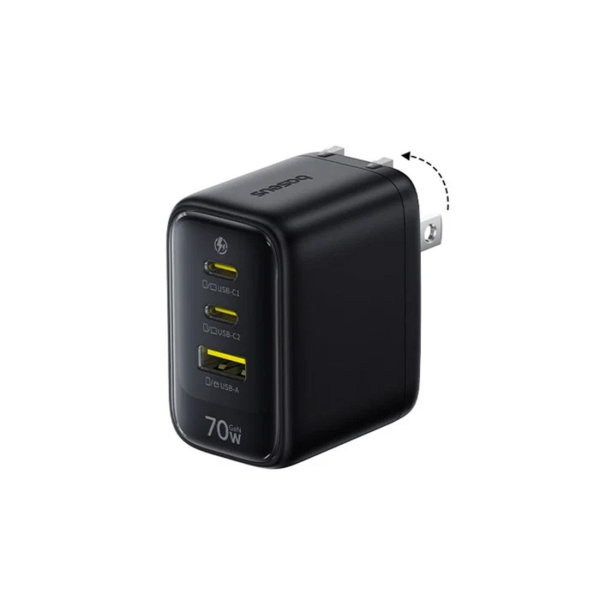 Адаптер питания Baseus EnerFill FE22 Fast Charger 2C+U 70W EU Cosmic Black