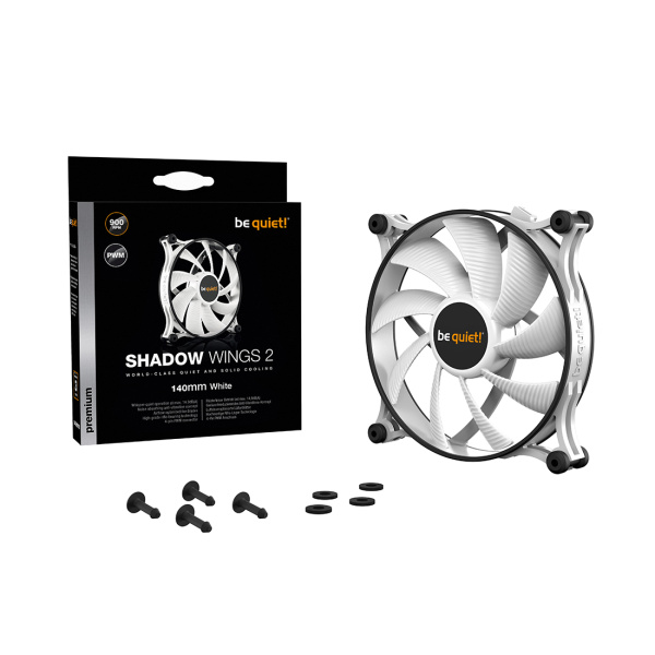 Вентилятор для компьютерного корпуса Bequiet! Shadow Wings 2 140mm White в интернет магазине Stels.kz