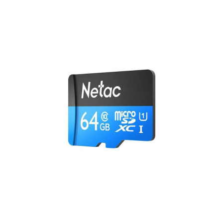 Карта памяти Netac NT02P500STN-064G-R U1/C10 64GB с адаптером SD в интернет магазине Stels.kz
