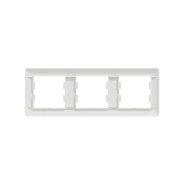 Рамка горизонтальная SE EPH5805321 Asfora EM 3 постовая белый в интернет магазине Stels.kz