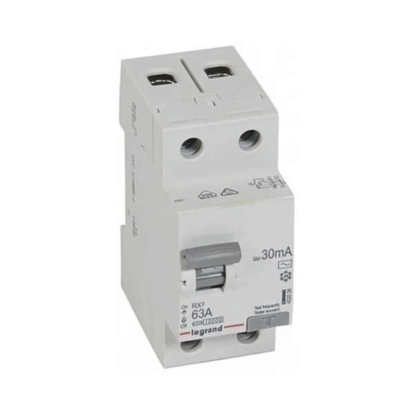 ВДТ Legrand 402026 2П 63А АC RX3 30мA ВДТ Legrand 402026 2П 63А АC RX3 30мA