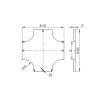 Крышка на ответвитель DPX крестообразный DKC осн.100 в интернет магазине Stels.kz