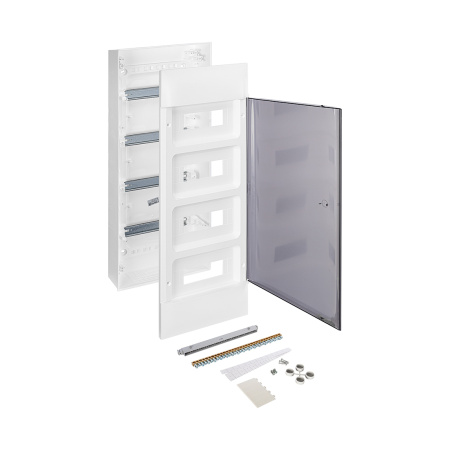 Щит навесной Legrand Practibox S 4х12 IP40 Дымчатая дверь в интернет магазине Stels.kz