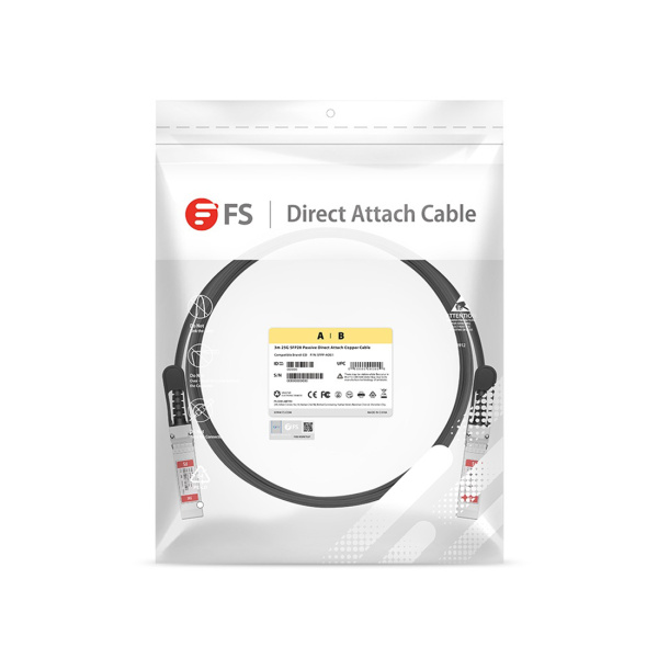 Пассивный кабель FS S28-PC03 25G SFP28 3m в интернет магазине Stels.kz