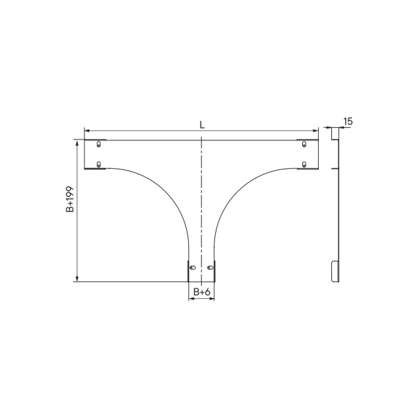 Крышка на ответвитель DPT T-образный горизонтальный DKC осн.600 в комплекте в интернет магазине Stels.kz
