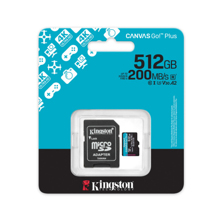 Карта памяти Kingston SDCG4/512GB Canvas Go Plus A2 U3 V30 512GB в интернет магазине Stels.kz