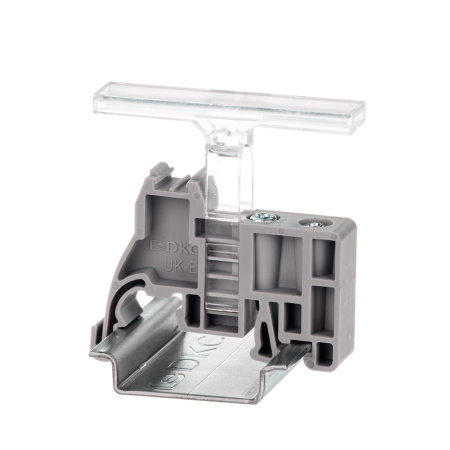 Торцевой фиксатор на рейку 35мм DKC UK-E Ширина 9.5 мм Серый в интернет магазине Stels.kz