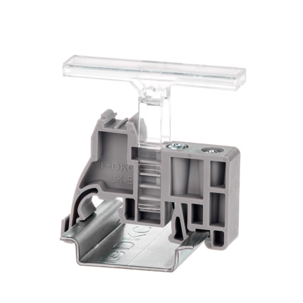 Торцевой фиксатор на рейку 35мм DKC UK-E Ширина 9.5 мм Серый в интернет магазине Stels.kz