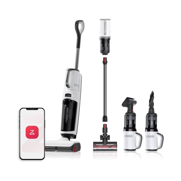 Беспроводной вертикальный пылесос Roborock Dyad Pro Combo с функцией влажной уборки Черно-белый в интернет магазине Stels.kz