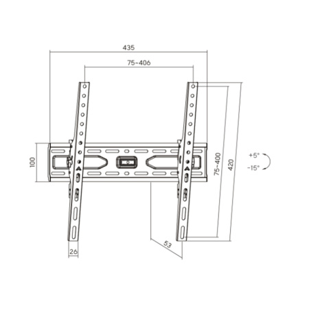 Кронштейн XG WA-3275T для ТВ и мониторов, 32"-75"