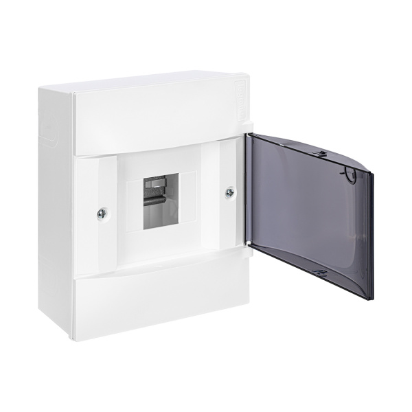 Щит навесной Legrand Practibox S 1х4 IP40 Дымчатая дверь в интернет магазине Stels.kz