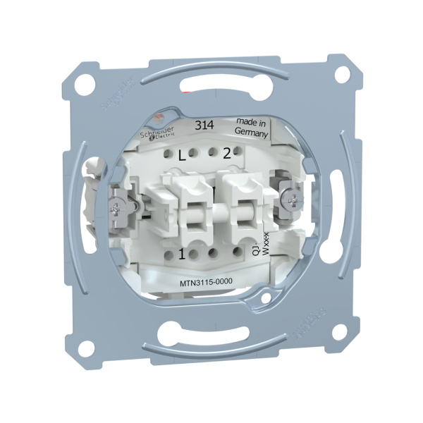 Переключатель мех-м MERTEN MTN3115-0000 D-Life 2 клавишный