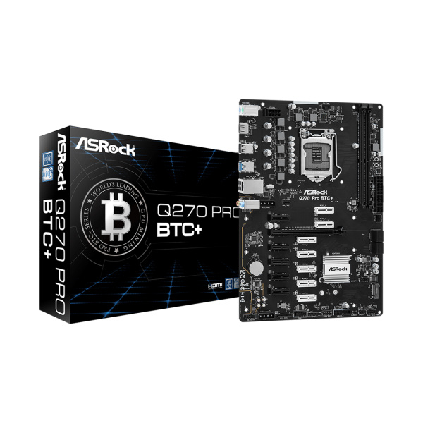 Материнская плата ASRock Q270 PRO BTC+ Материнская плата ASRock Q270 PRO BTC+